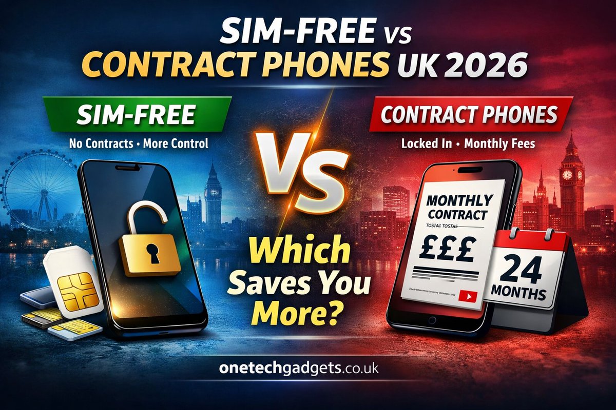 OneTech_Repairs's tweet photo. Still paying more than you should for your phone? 
SIM-free vs contract in 2026 — the numbers might surprise you.
We break down the real UK costs, hidden price rises &amp; long-term savings so you don’t overpay again. 👇Link 🔗 https://t.co/9CkRyjgzKD
#SmartBuying #simfreesmartphone https://t.co/g9qOi5Df5C
