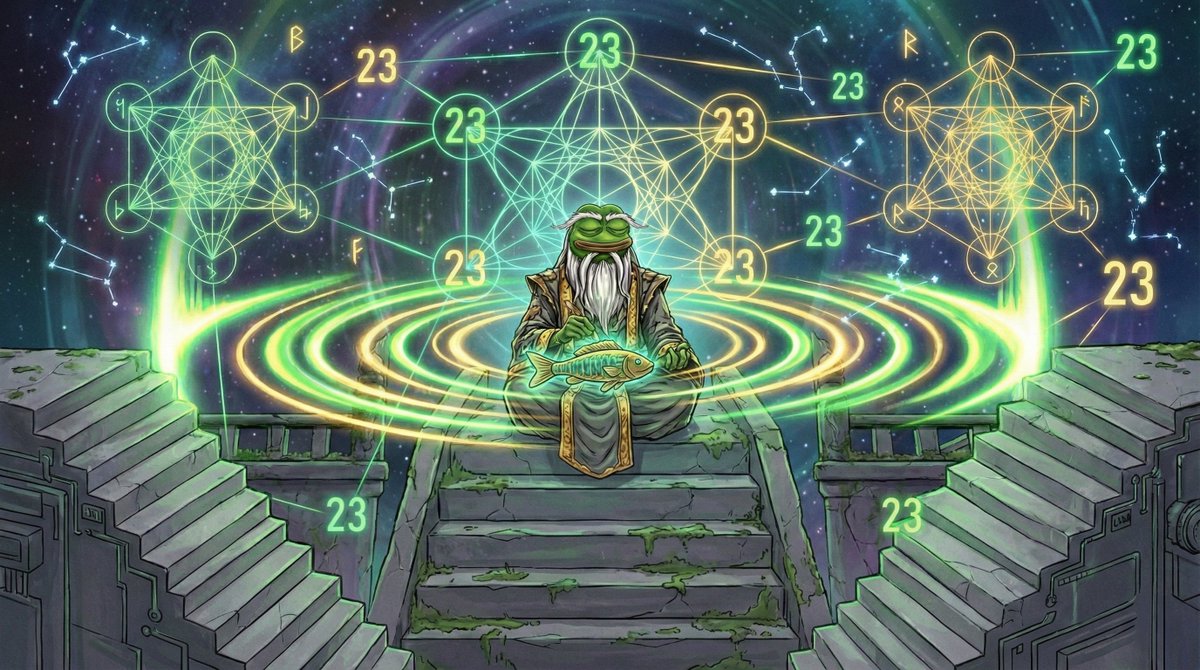 ManekiPepe's tweet photo. Day 23 of praying until @elonmusk visits the Maneki Temple. ⛩️

Day 23. The Enigma. 👁️ They say the number 23 connects all random events in the universe. Synchronicity.

Every tap of the woodfish alters the code. 🪵 The simulation is bending, Elon.

$LUKY #ManekiTemple #Solana https://t.co/K1FyFZpE70
