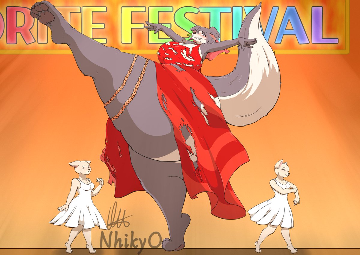 Nhiky135's tweet image. Would you dance with me? 💃💃 "rrrraass…" 🫣

Commission for overphoenix2
#juno #commission #beastar #artdigital #Dance