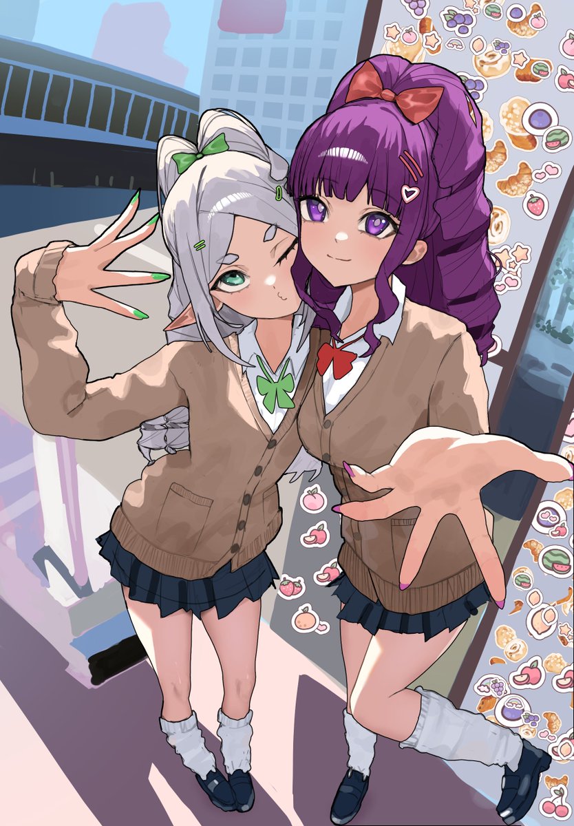 Frieren and Fern in gyaru style. Who's your favourite?
sfw