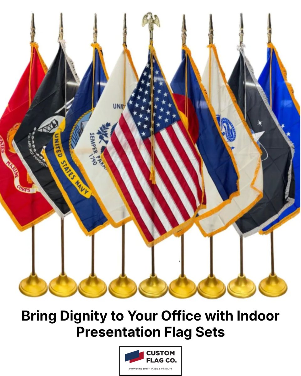 CustomFlag's tweet photo. What does your lobby say about your business or organization? Custom Flag Company’s indoor flag sets help you showcase your organization’s heart with dignity. Read more about the possibilities on our blog:
https://t.co/G1NBN6igZu https://t.co/pdp3CRFxPe