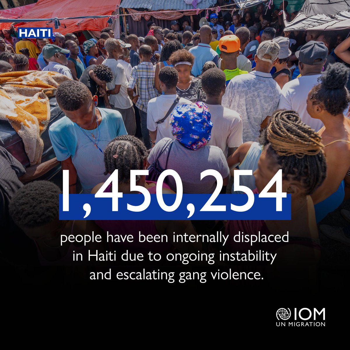 Gang violence in #Haiti has forced nearly as many people from their homes as the devastating 2010 earthquake.

With authorities and partners, <a href="/DTM_IOM/">Displacement Tracking Matrix (DTM)</a> recorded 1.45M internally displaced persons as of January 2026

👉 shorturl.ly/GY3HT

<a href="/faeshaiti/">FAES</a> <a href="/the_IDB/">Inter-American Development Bank</a> <a href="/USEmbassyHaiti/">U.S. Embassy Haiti</a>