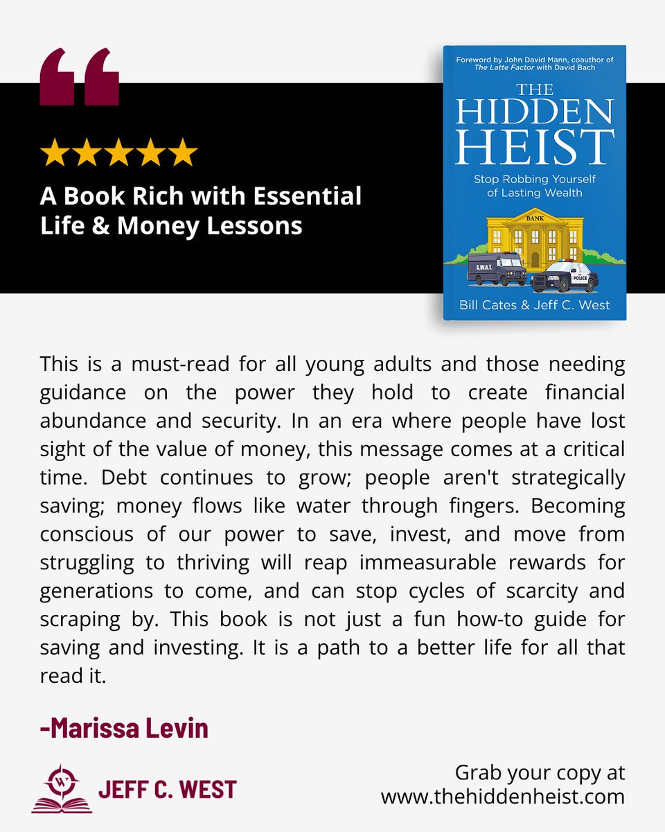 "The Hidden Heist" is more than a money book. It’s a timely reminder of the power we all have to create financial stability, abundance, and long-term security. In a world where debt is rising and money feels harder to manage, this message couldn’t be more important.