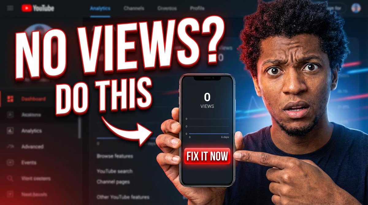 JattaMoses's tweet image. If your channel is stuck at 0–100 views…

Stop uploading.

You’re teaching the algorithm to skip you.

Most small creators don’t need better content.

The Full breakdown👇
youtu.be/Bj6tQapphgA?si…

#YouTubeAlgorithm #SmallCreator #YouTubeGrowth #CreatorEconomy #VideoSEO