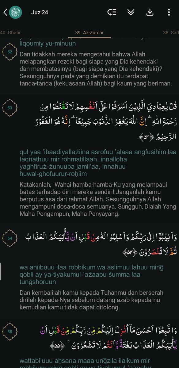Az- Zumar 53 -54 🥹