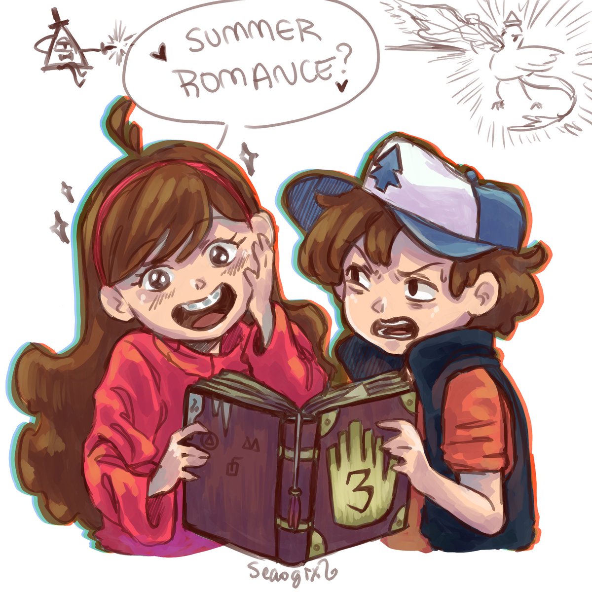 seaogix's tweet photo. For my live drawing stream this week, I drew a fanart of Mabel and Dipper Pines from Gravity Falls. It was so much fun to go back and draw these two again! https://t.co/Y44nbMyZYX
#gravityfallsfanart #gravityfalls #gravityfallsdipper #gravityfallsmabel #gravityfallsbillcipher https://t.co/7lALGf51hq