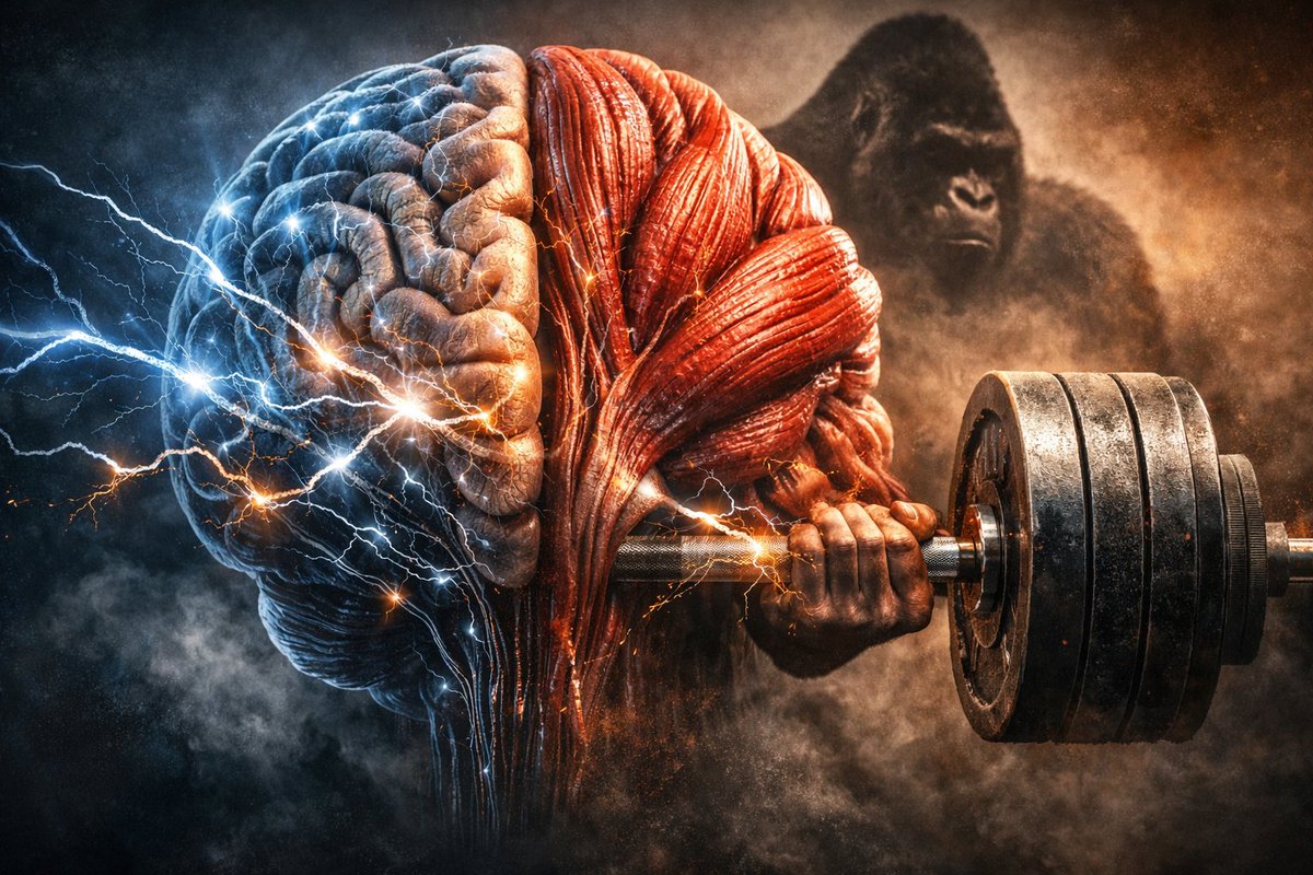 Ultra_Warrior1's tweet photo. Strength isn’t just size — it’s neural drive + tendon stiffness + motor-unit coordination.
Teach the nervous system how to use force and the body follows. Save this. 👇
#StrengthScience #GorillaStrength https://t.co/bEbmq0RzQo
