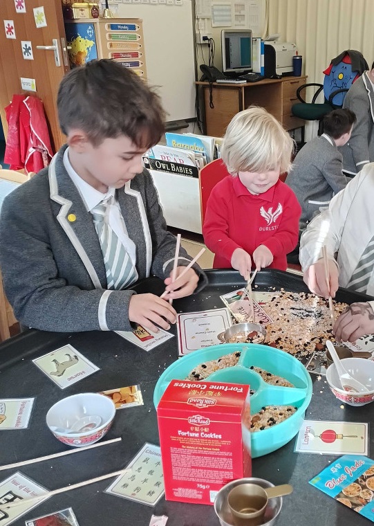 DurlstonPreprep's tweet photo. #DurlstonYr7 visited #DurlstonKindergarten this morning to read stories and play with the youngest members of our #DurlstonFamily.  It was lovely to see how confidently Kindergarten responded to their new 'big' friends. https://t.co/z3TYOJqXVl