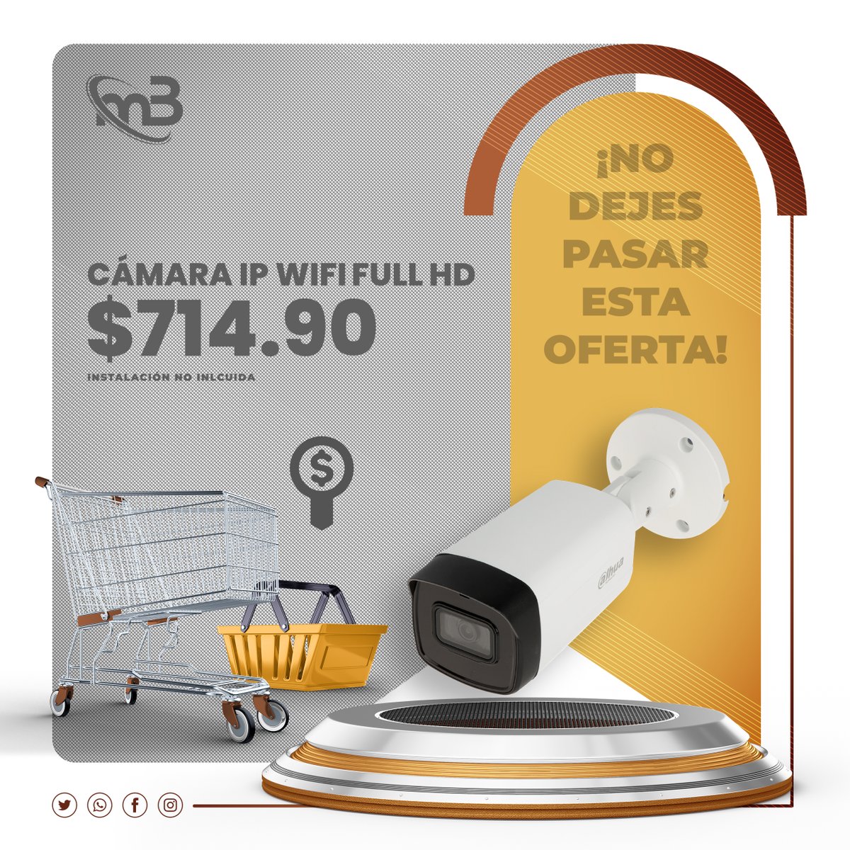 ITMB_oficial's tweet photo. 🔐 Protege lo que más te importa al mejor precio 🔐
No dejes pasar esta oferta 👉 Cámara IP WiFi Full HD por solo $714.90

📩 Contáctanos y asegura tu espacio hoy mismo.
📧 contacto@itmb.tech
☎️ 55 2155 9757 
🌐 https://t.co/gw1hlmeIBl

#Seguridad #CámarasDeVigilancia #Protección https://t.co/cBSFr6qoJV