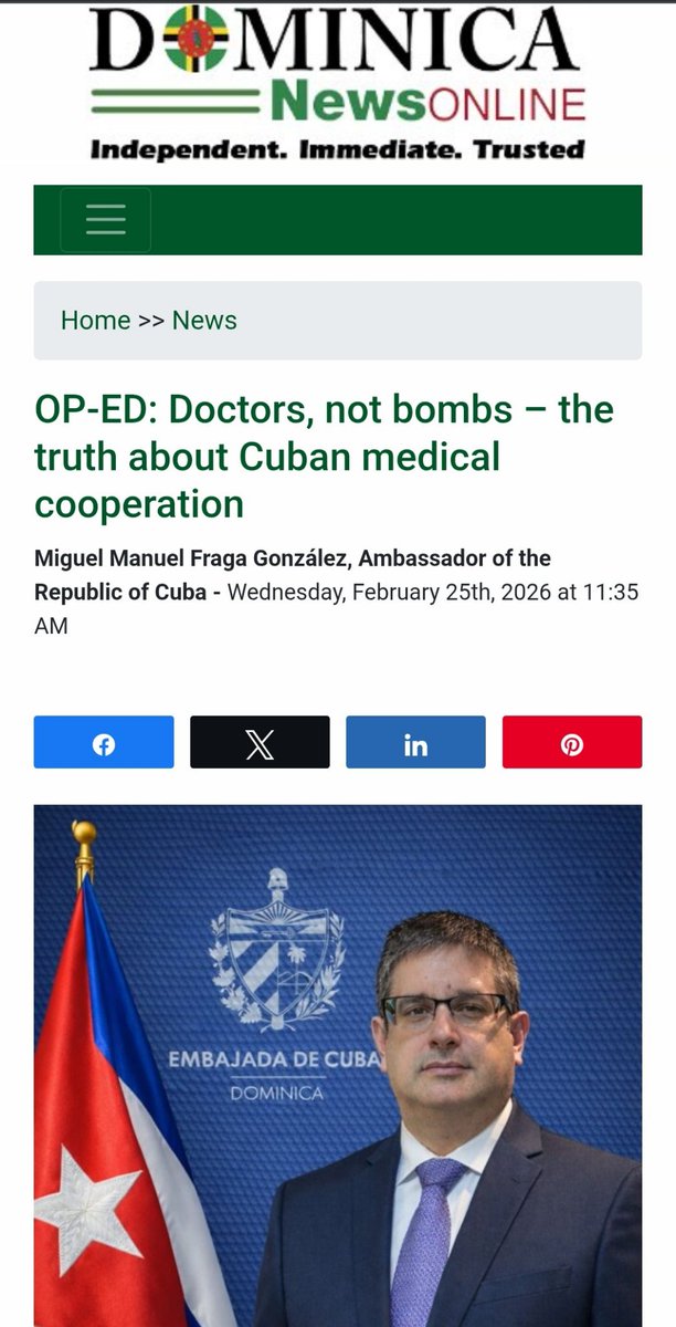 Embajada de la República de Cuba en Dominica tweet media
