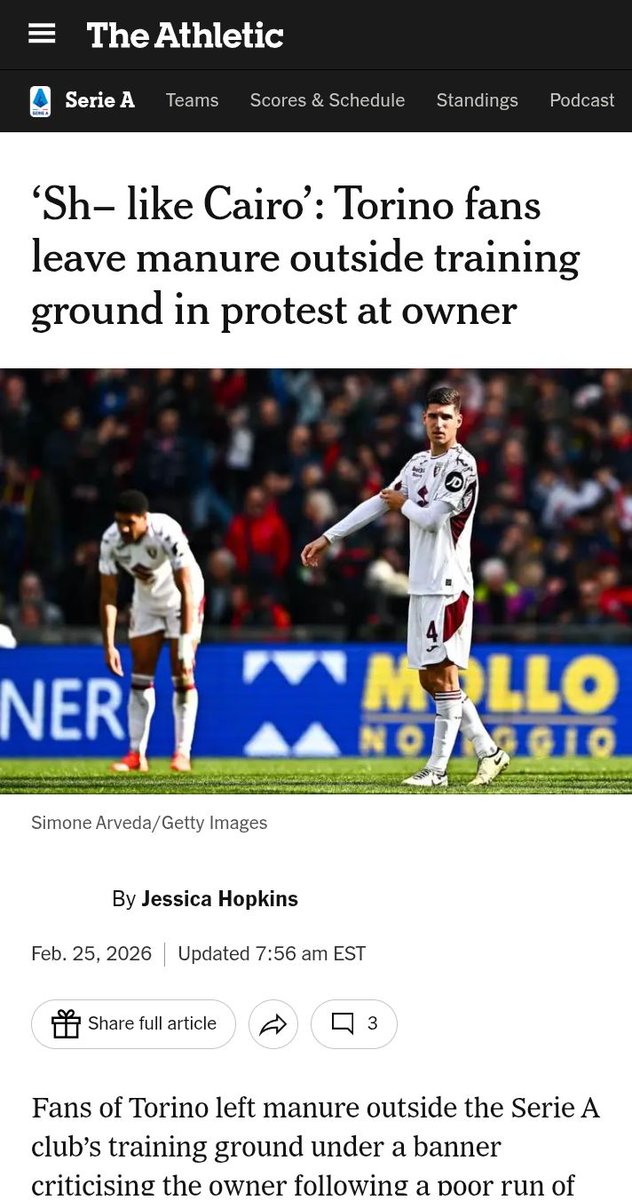 OperazDelleAlpi's tweet photo. La protesta contro #urbanocairo approda sul @nytimes e @TheAthletic.
https://t.co/qUIcvfK9Wx
Saran contenti azionisti Rcs: @Pirelli @UnipolCorporate e @mediobanca https://t.co/HjIjBrCCYI