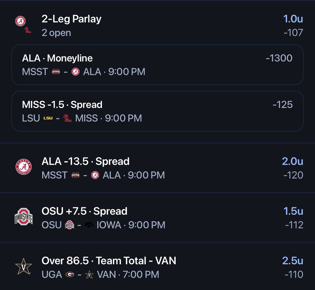 WaffleWagers's tweet photo. CBB picks for today, let’s win https://t.co/3mZQCuIX6i
