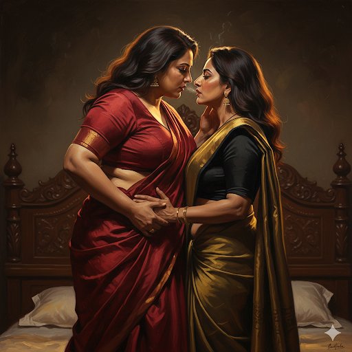 ShringaraSoul's tweet image. In rooms warmed by lamplight and carved in shadow, their closeness feels timeless—like a painting where longing, strength, and tenderness meet in silence. 
#TimelessConnection #MoodyRomance #GoldenLight #SilkAndShadow #ClassicElegance #ArtInspired