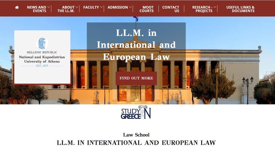 GreeceinUK's tweet image. ⚖️#StudyinGreece l Are you a law graduate with an interest in #InternationalLaw?
Discover the intensive English-taught LL.M. in International and European Law at Athens Law School @uoaofficial ➡️llm-inteurl.law.uoa.gr
👉Early-Bird Application Deadline: 15 March 2026