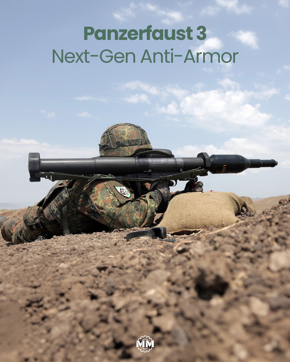 MilitaryMechs's tweet photo. Panzerfaust 3 is a lightweight German shoulder-fired anti-tank weapon using tandem warheads to defeat modern armored vehicles effectively.

#Panzerfaust3 #AntiArmor #InfantryWeapons #MilitaryMechanics https://t.co/dEkO9CPmtX
