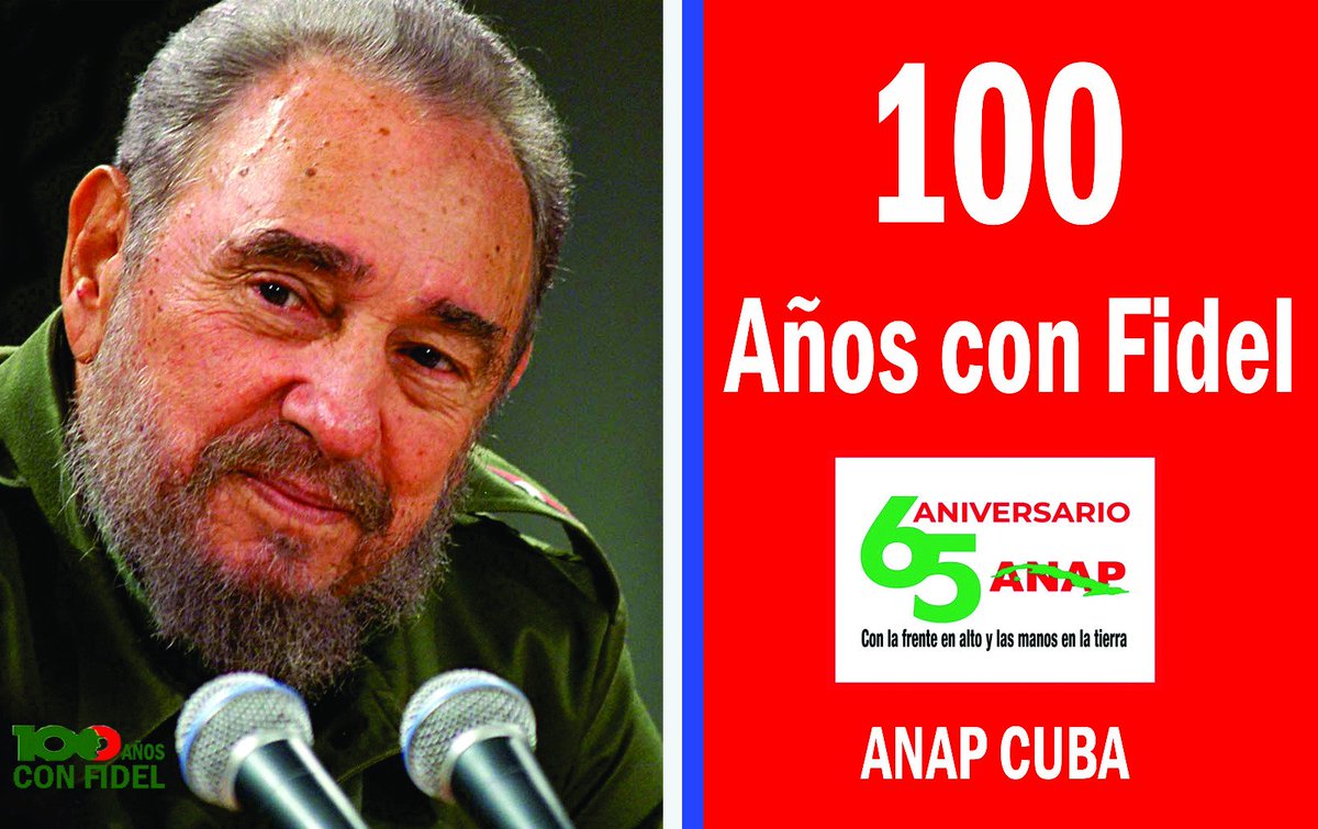 #100AñosConFidel: Esta Revolución es la Revolución de nuestro pueblo; es la Revolución de nuestros jóvenes; es la Revolución de nuestros estudiantes. Juntos la hicimos. Juntos la defendemos. Somos la misma cosa y no podemos dejar jamás de serlo.
#ANAPCuba 
#65AñosANAP