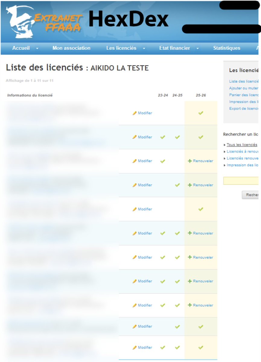 🚨🇫🇷 Une Fuite de plus pour une Fédé:
Fédération Française d'Aïkido (FFAAA) 

Un vendeur sur BreachForums  met en vente une base de 352 502 adhérents de la Fédération Française d'Aïkido, Kinomichi et disciplines associées.

Données exposées (selon le post) :  
• ~343K adresses