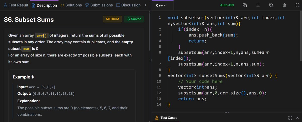 OmPrakash_cpp's tweet photo. Solved Recursion problems today 💻
Subset Sum &amp; Perfect Sum using backtracking.
#DSA #Recursion #Backtracking #Coding https://t.co/cVRkDbvE21