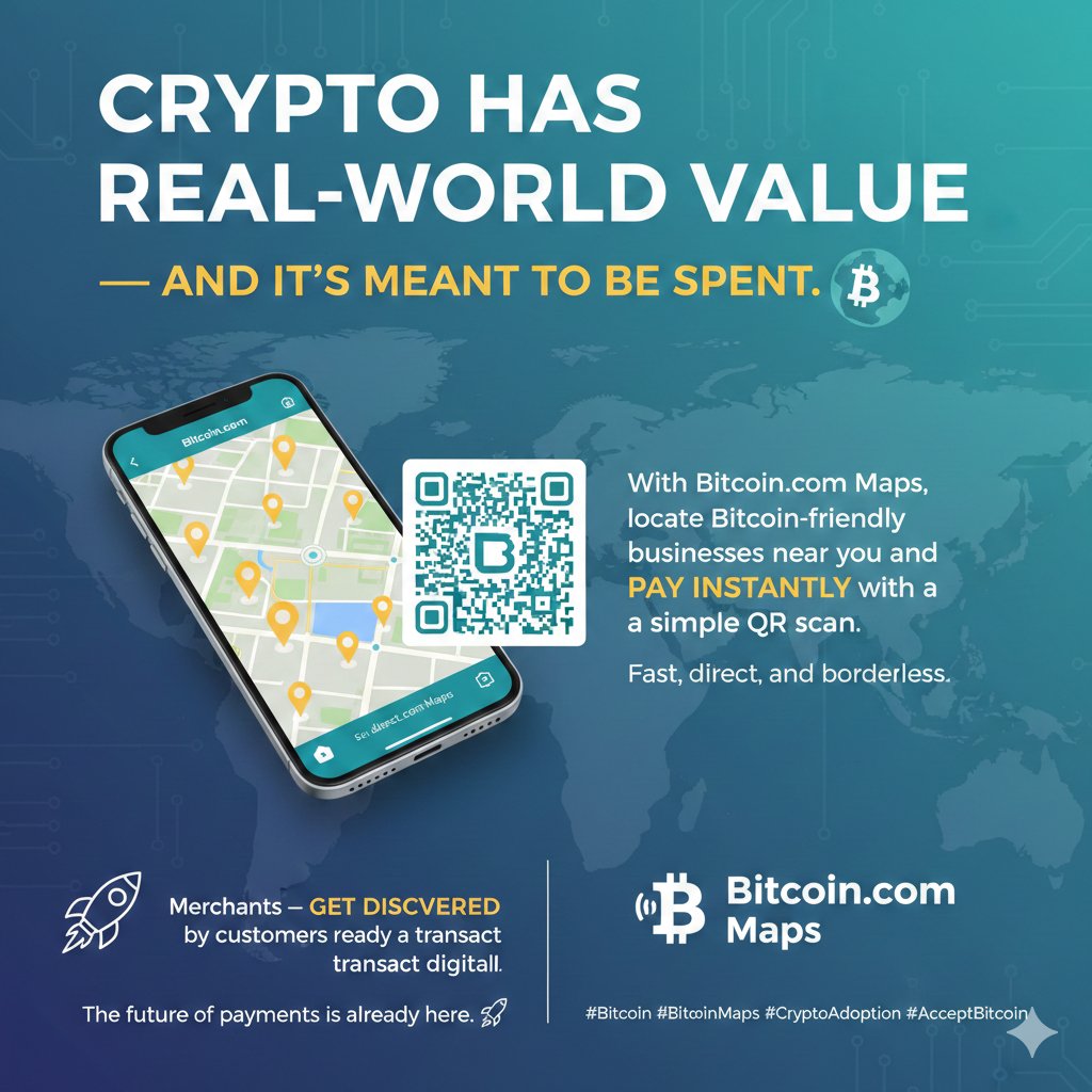 chinedu2f159429's tweet image. With Bitcoin.com Maps, find Bitcoin-friendly businesses near you and pay instantly with a simple QR scan. Fast, direct, borderless.
Merchants,get discovered by customers ready to transact digitally.
#Bitcoin #BitcoinMaps #CryptoAdoption #AcceptBitcoin #DigitalPayments