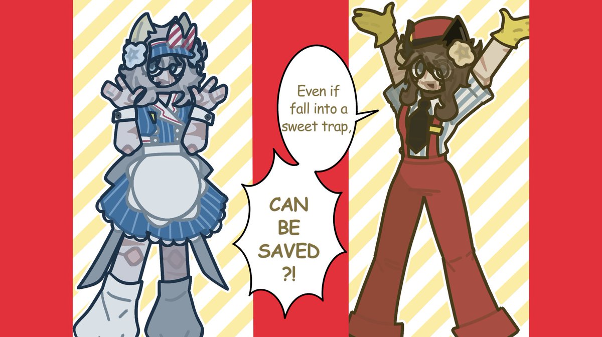 KIRTYFIED's tweet photo. Redraw of an old mesmerizer art  with Cassidy and Helen

(first - today. Second - 13/07/2024)

#mesmerizer #mesmerizerfanart https://t.co/jGgQtrHpgB