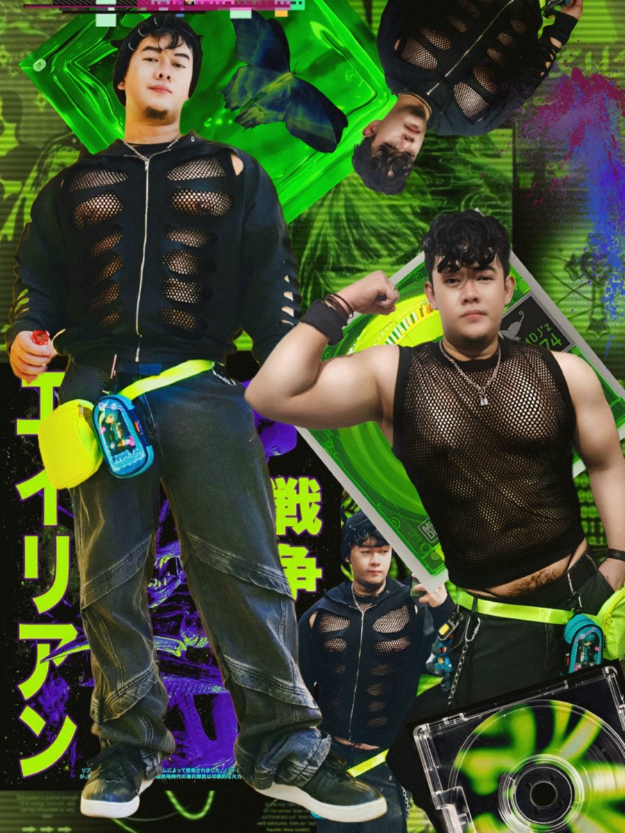 Y2k Jolina Notebook style edit but make it Cyberpunk Grunge  👌