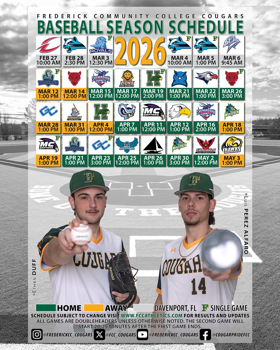 Frederick CC Cougars Baseball tweet media