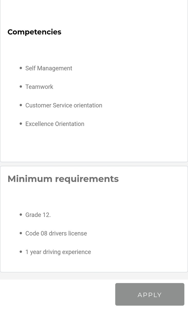 SANBS is hiring Clinic Packer 📍Gauteng

Remuneration: R 184,593.00

Minimum requirements:
Grade 12. 
Code 08 drivers license
1 year driving experience

Note: Visit Their Official Site To Apply

Full Details:  tinyurl.com/4449k9va

Closing Date: 3rd March 2026