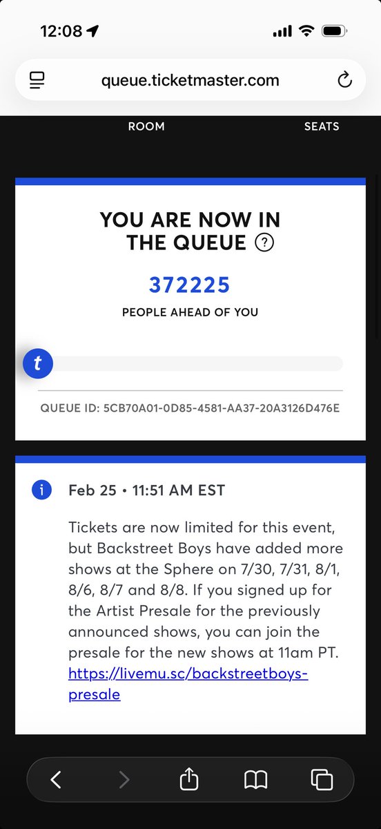 Is there a more useless company at handling this than ⁦<a href="/Ticketmaster/">Ticketmaster</a>⁩? Follow all instructions get kicked out and then 372,225 in the queue for 20,000 seats. And for a presale