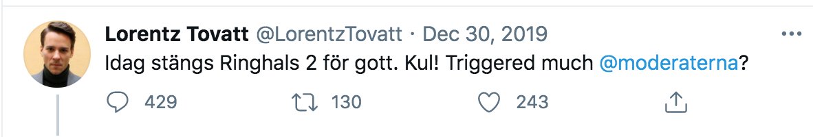 Början till elpriskaoset, 2019. 

MP:s legendariske Lorentz Tovatt ropar KUL och räcker fingret åt Moderaterna när MP+S precis stängt Ringhals 2 för gott. 

Glöm aldrig att Miljöpartiet fick inflytandet av S för att S skulle behålla makten. Glöm ALDRIG det.