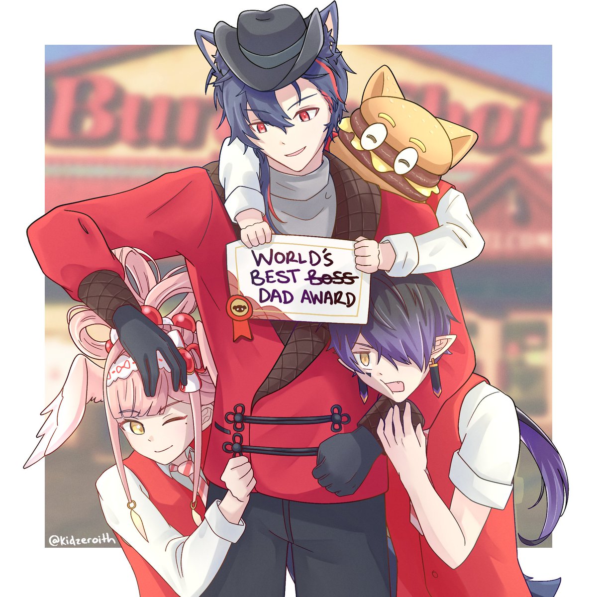 Bob Burgerweather and his kids 🍔
#DistrictV #burgershot #merryart