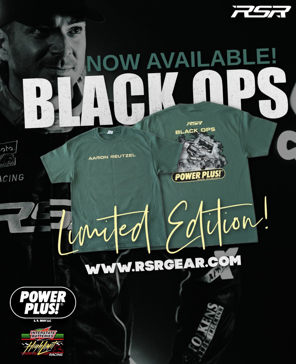 RidgeSonsRacing's tweet photo. The BLACK OPS limited edition shirt releases today at 12PM.
Built different. Limited run.
Forrest green also available in black.
Secure yours at https://t.co/ydKF82dSxH

#RSR #PowerPlus #highlimitmerch https://t.co/hpjZmH9s4C