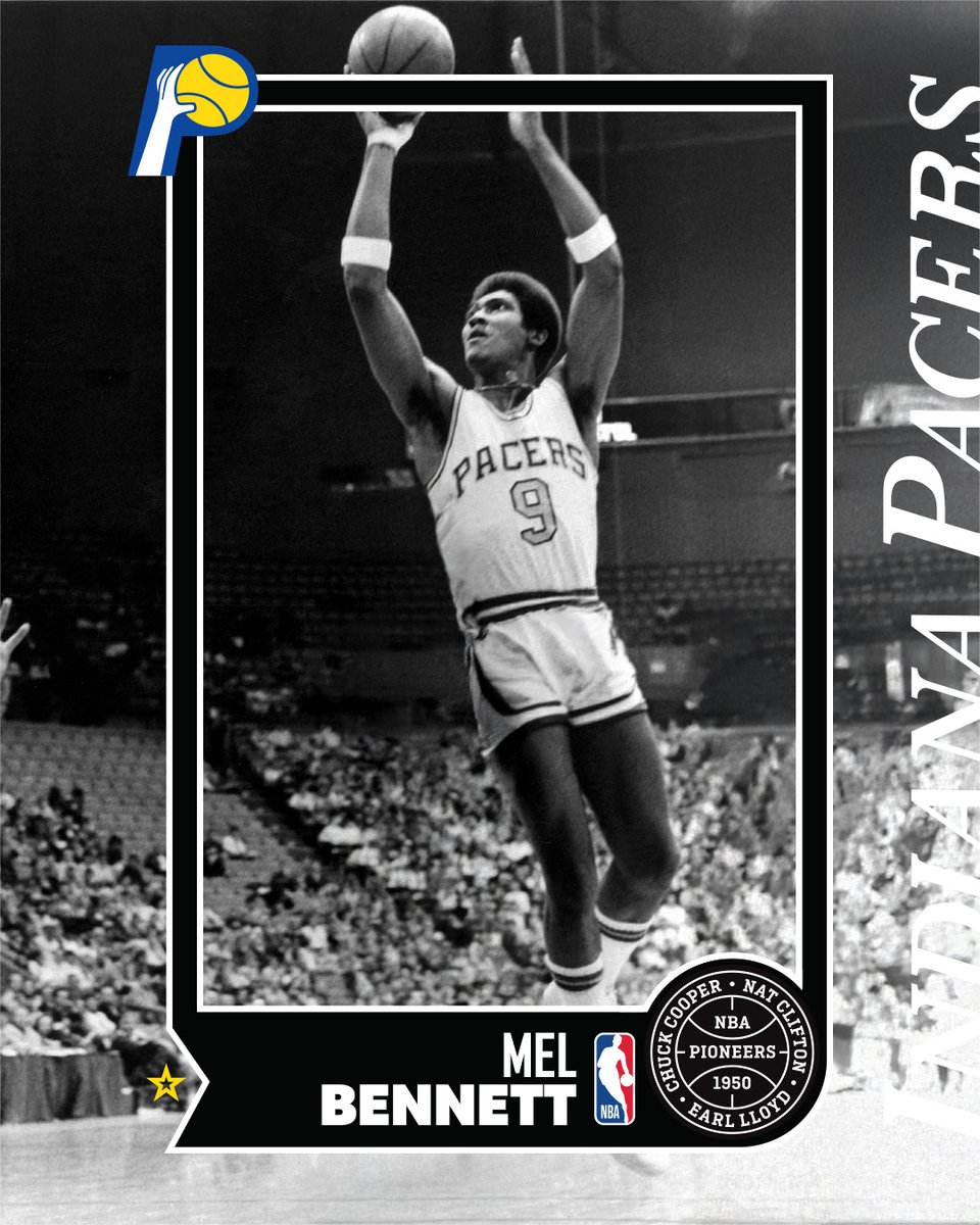 This season, the NBA is celebrating the 75th anniversary of the first Black players entering the league. In support, we’re honoring the first Black players on our inaugural NBA roster.
Mel Bennett broke into pro basketball with the ABA’s Virginia Squires before joining the Pacers for their first NBA season in 1976–77.