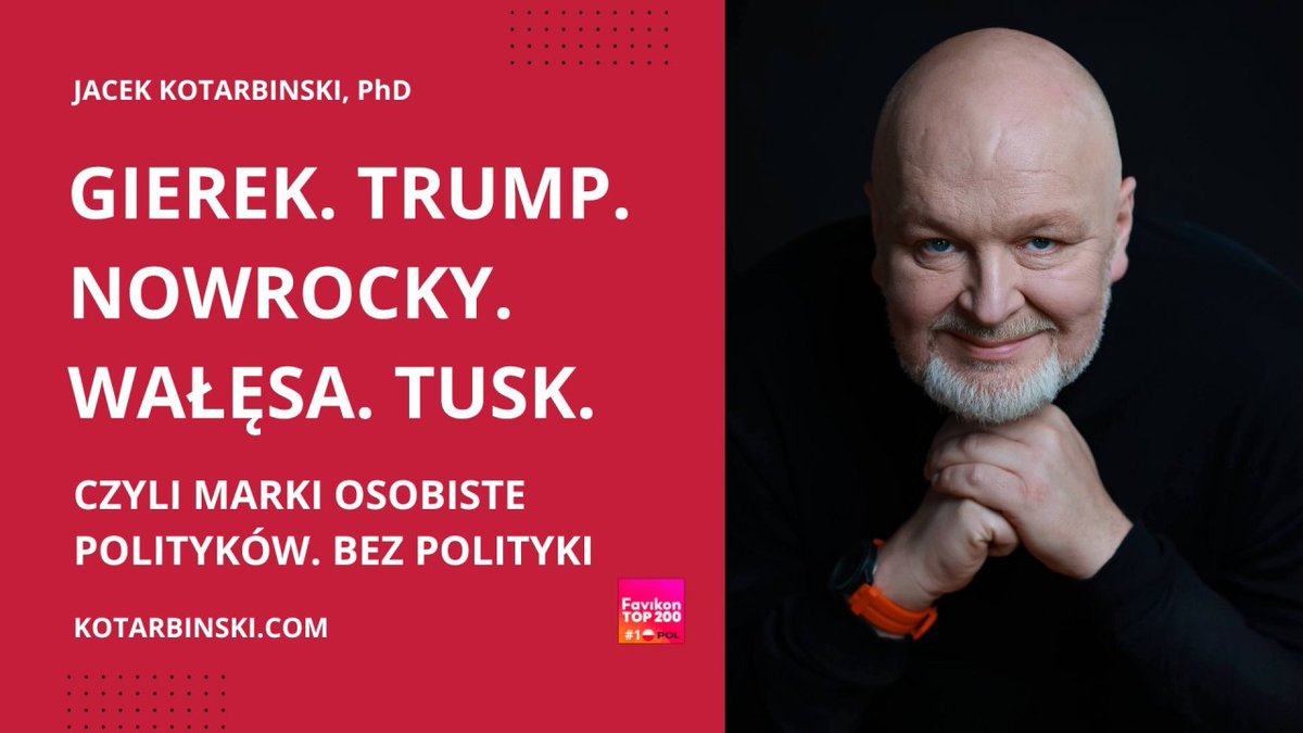Kotarbinski's tweet photo. GIEREK. TRUMP. NOWROCKY. WAŁĘSA. TUSK. CZYLI MARKI OSOBISTE POLITYKÓW. BEZ POLITYKI | Jacek Kotarbiński | Blog o marketingu
https://t.co/clRs2hwNes
#kotarbinski #influencermarketing #influencer #PersonalBranding https://t.co/aYw96fZc5b