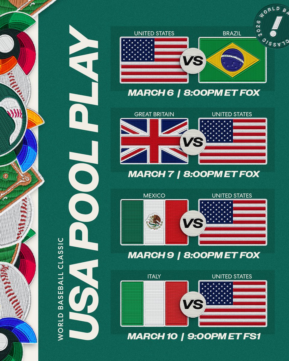 USA is ready to dive into pool play at the World Baseball Classic ⚾ 

Which matchup are you looking forward to most? 👀