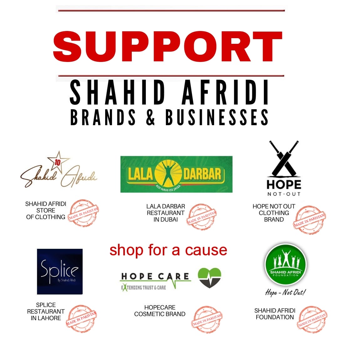 LoyalAfridian10's tweet photo. Shahid Afridiʼs business and brands are for noble cause and Shahid Afridi foundation helps poor people in most rural areas where none of celebs or govt does.

as a Pakistani it is our moral duty to support sincere heroes who serve our nation. donate 🇵🇰
#SAFoundation #HopeNotOut https://t.co/2zfGtudSsh