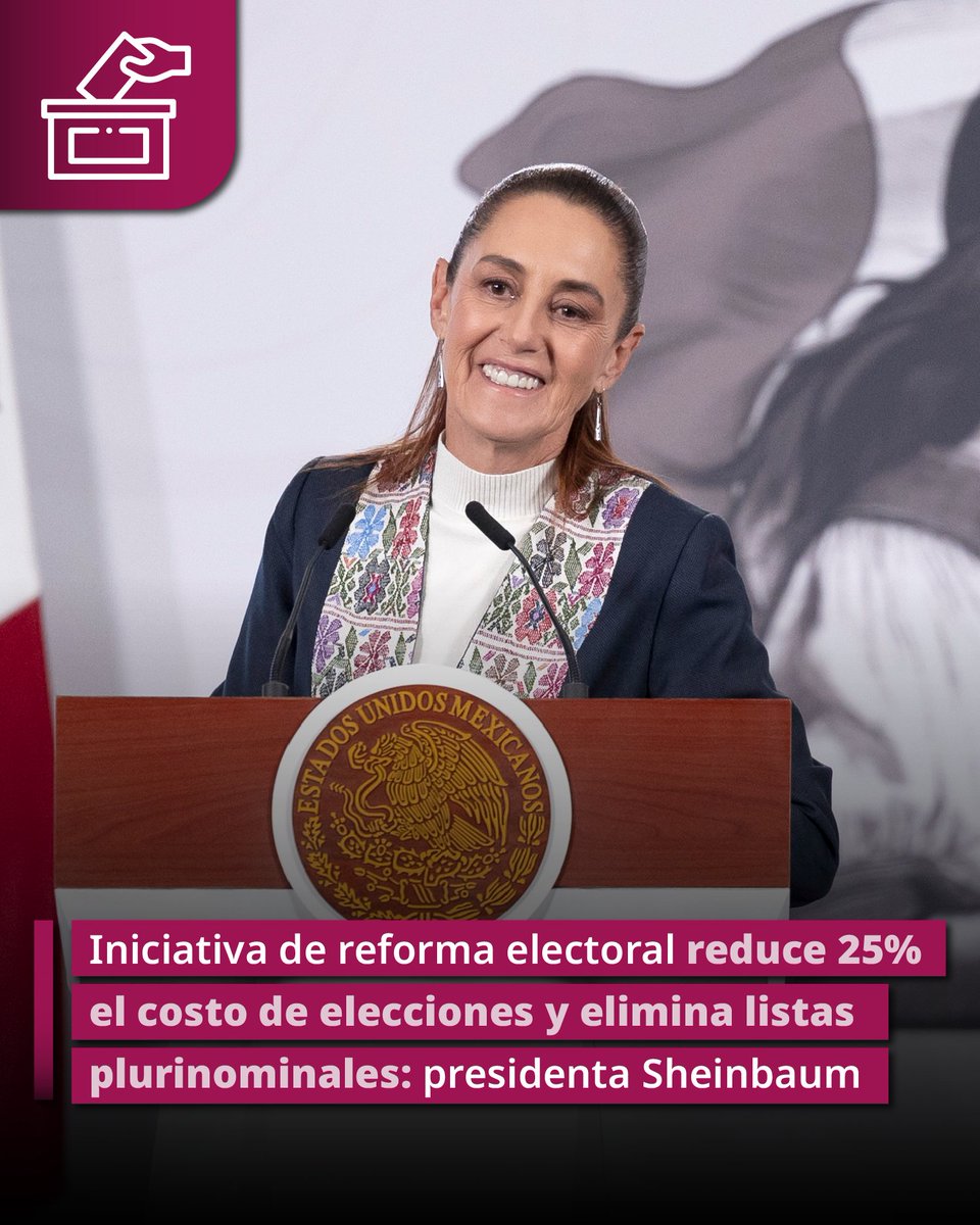 La iniciativa de reforma electoral contiene diez puntos y cuatro ejes para fortalecer la democracia en nuestro país.

Destaca la reducción de 25 por ciento en el costo de elecciones, eliminación de listas plurinominales y facilitar el voto de mexicanos en el extranjero.