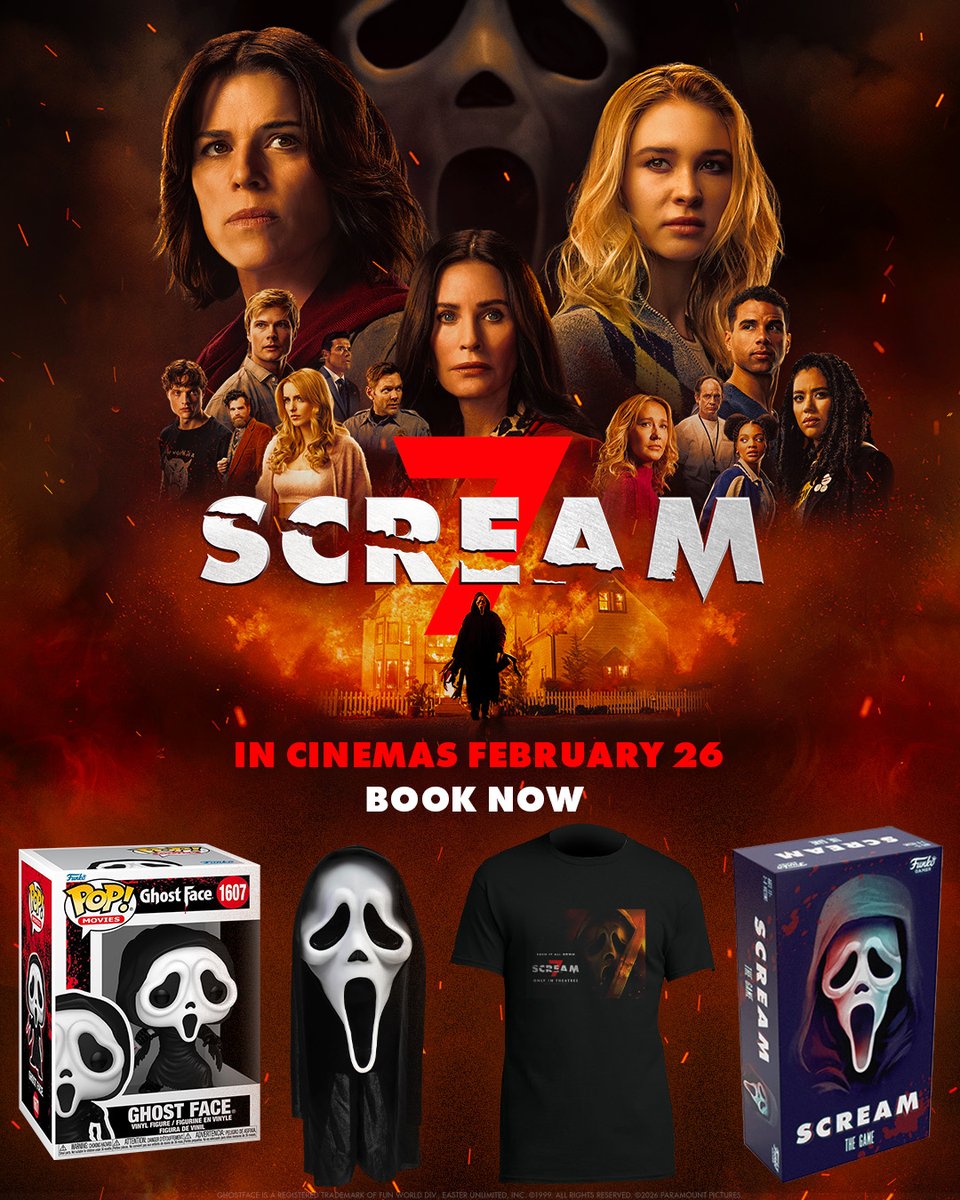 Ghostface is back… and he didn’t come empty‑handed.

To celebrate the release of #Scream7 on the big screen TOMORROW, we’re giving you the chance to WIN* a Scream prize pack. 🔪🩸

Repost and tag a friend you’d answer the call with to enter. 📞

*UK &amp; Ireland residents only.