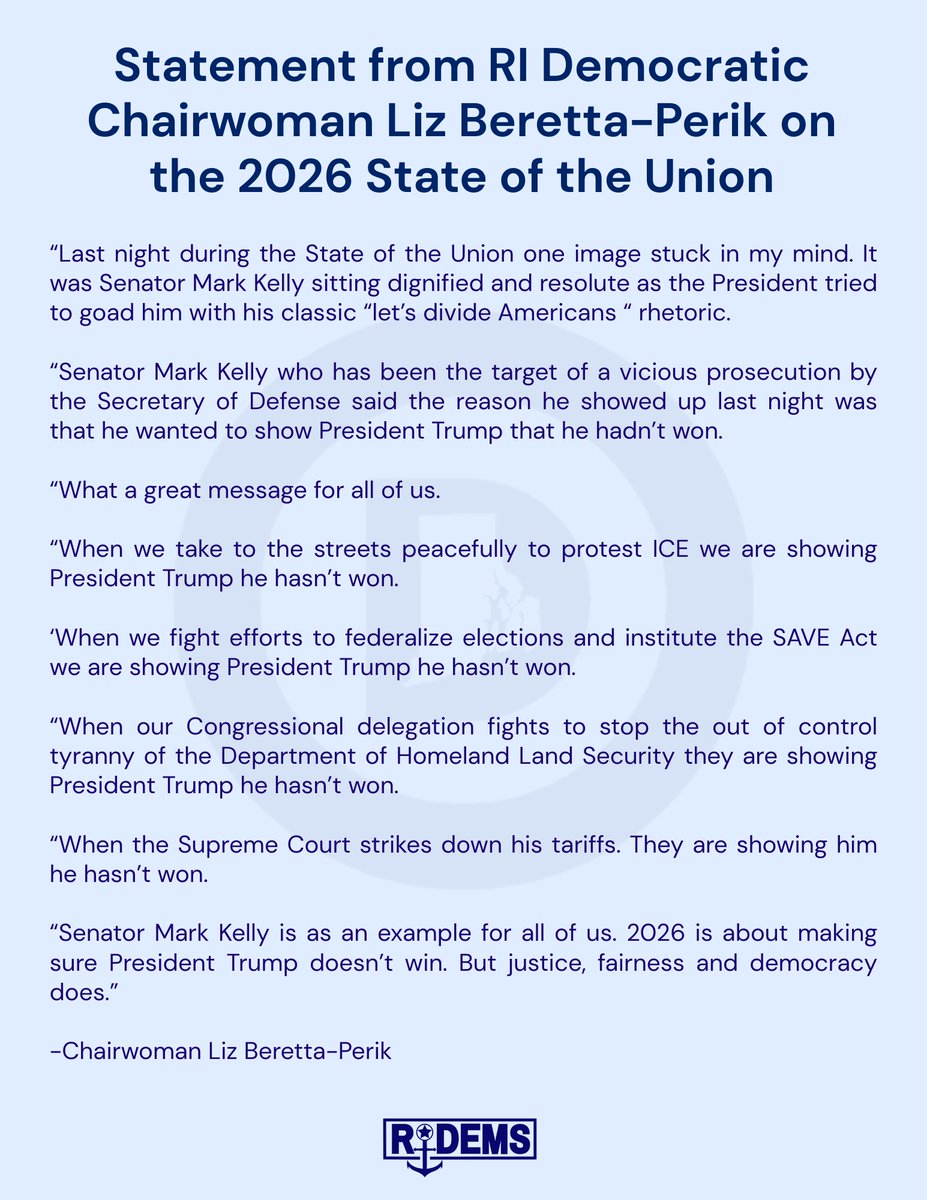 Rhode Island Democratic Party tweet media