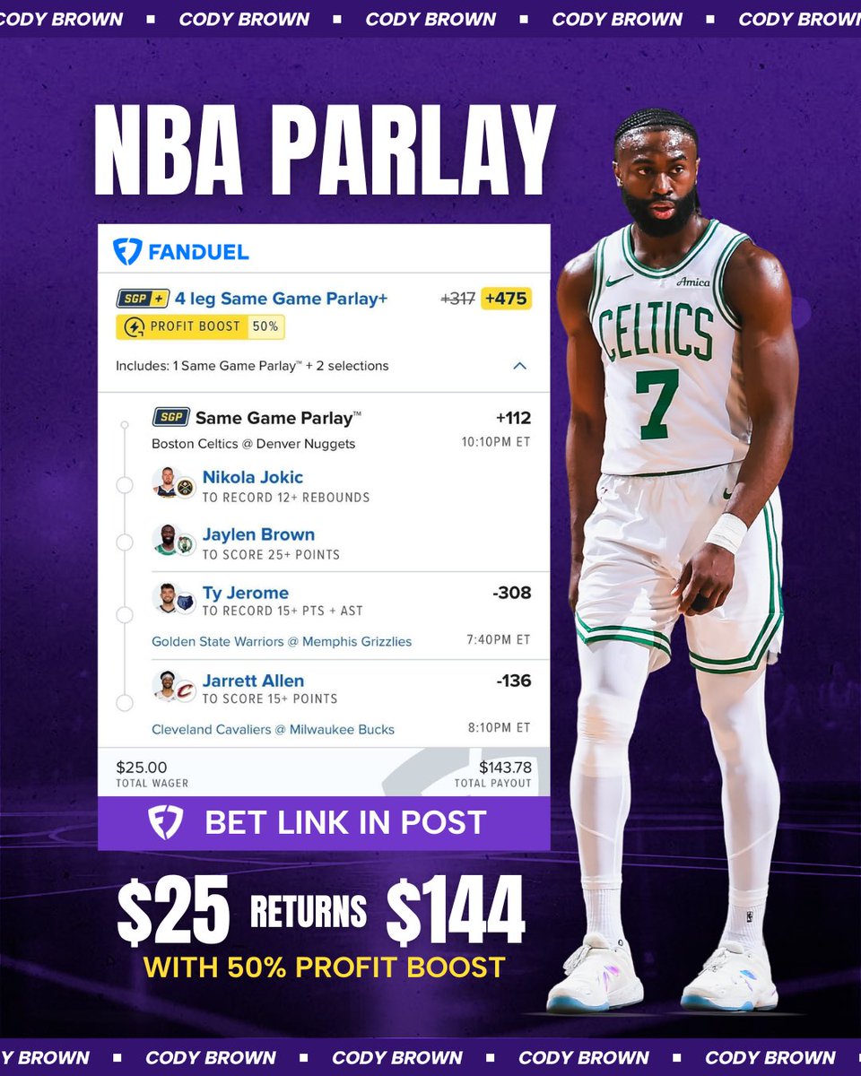 Cody Brown Bets tweet media