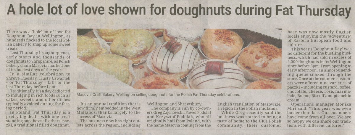FuelledwithCake's tweet photo. 12 Feb 2926 A hole lot of love shown for doughnuts on Polish Fat Thursday at Masovia Craft Bakery, #Wellington https://t.co/T35zDG17kD