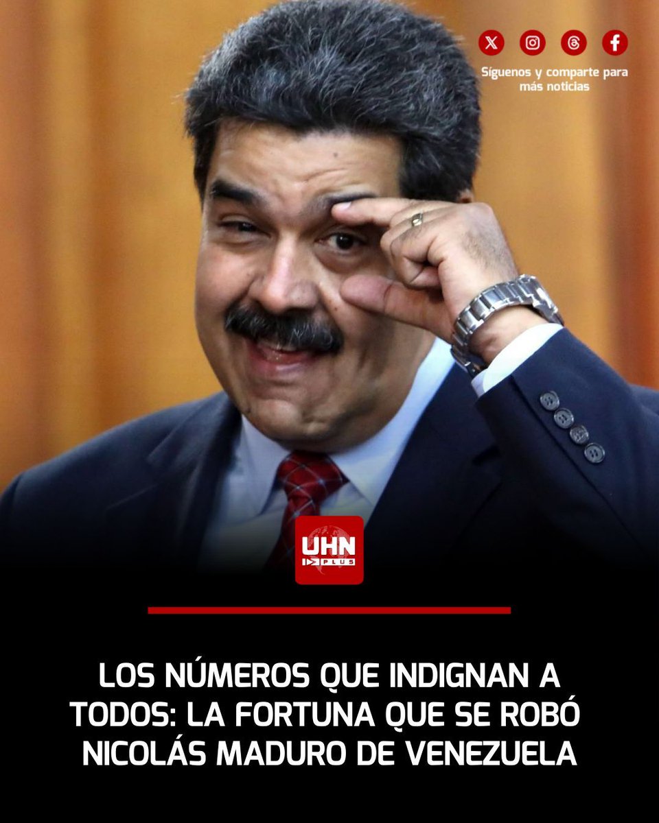 🇺🇸🇻🇪‼️ | En el último tiempo, incluso luego de su captura, se fue revelando parte de la fortuna que Nicolás Maduro le quitó a Venezuela.

- Descubrieron 500 millones de euros en Bulgaria
- Suiza congeló 880 millones de dólares 
- En Miami se incautaron activos por 700 millones de
