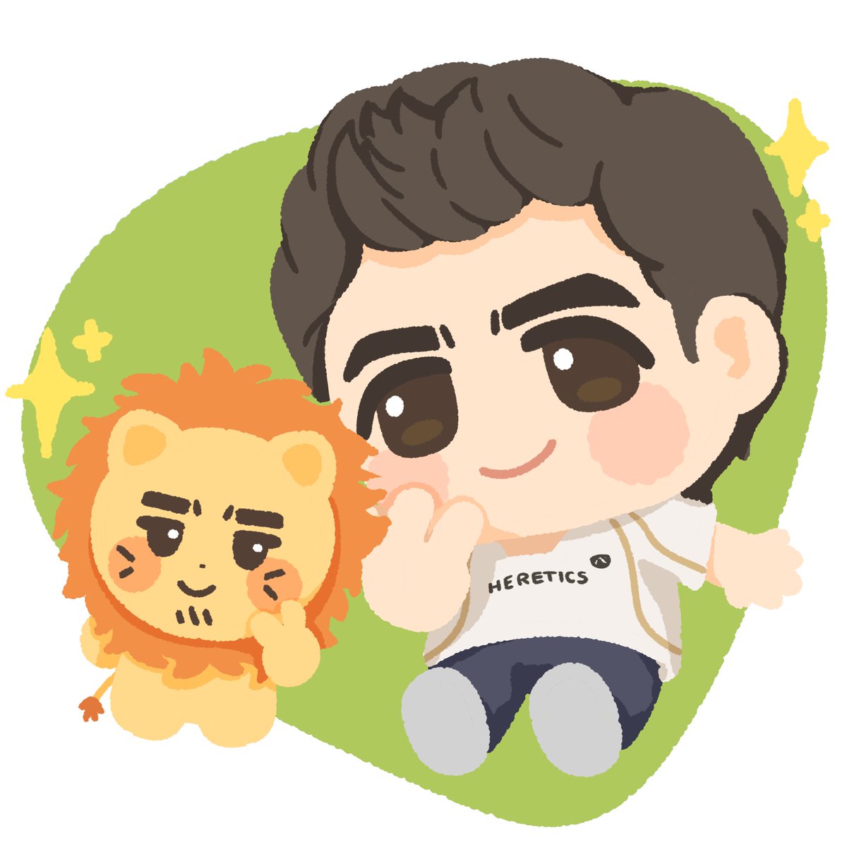 vitahuiz's tweet photo. can you tell i designed riens’s mascot doll when he had long hair? 😭😆🦁 https://t.co/DG5teFHmfF