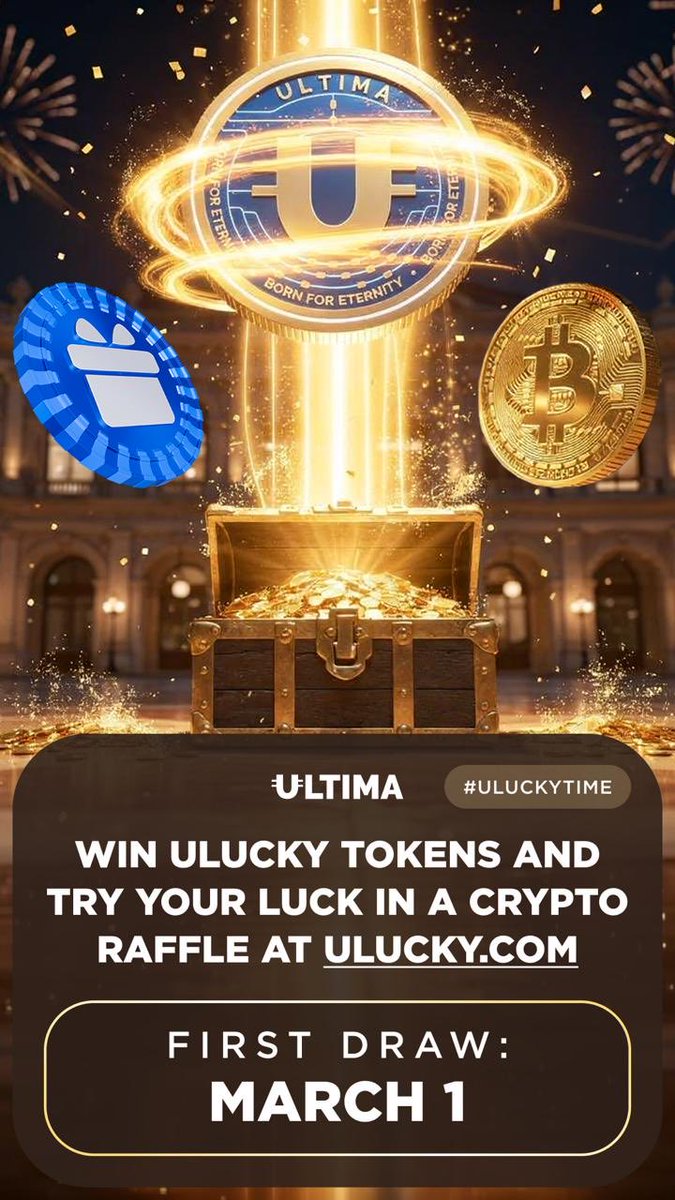 🔥 WIN ULUCKY TOKENS AND PARTICIPATE IN A BIG CRYPTO RAFFLE 🔥

🔹 On 1 March, ulucky.com will launch raffles with big crypto prizes. To participate, you will need ULUCKY tokens, which allow you to take part in the raffles.

🔹 To celebrate this, we are launching a