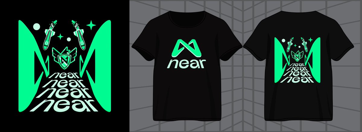 theabeyadey's tweet image. Just completed my entry for the NEAR Merch Community Design Competition by @nearmerch. I built something magical for your viewing.

Built around repetition, digital grids, and wearable tech identity. 

Here’s what NEAR looks like through my lens.

#NEAR #Web3Design #MerchDesign