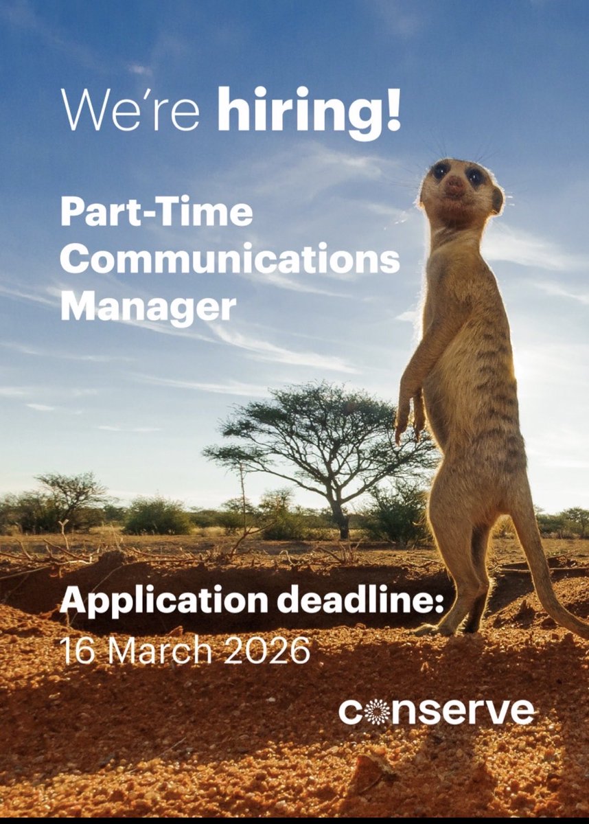 EemanBintSulaym's tweet photo. Remote within Africa ✅ 

Apply to andrew@conserveglobal.org with a recent CV and a comprehensive cover letter introducing yourself, your experience, and why you believe you are a good candidate for the position. 

Good luck 🍀 https://t.co/SpGOLYRA5y