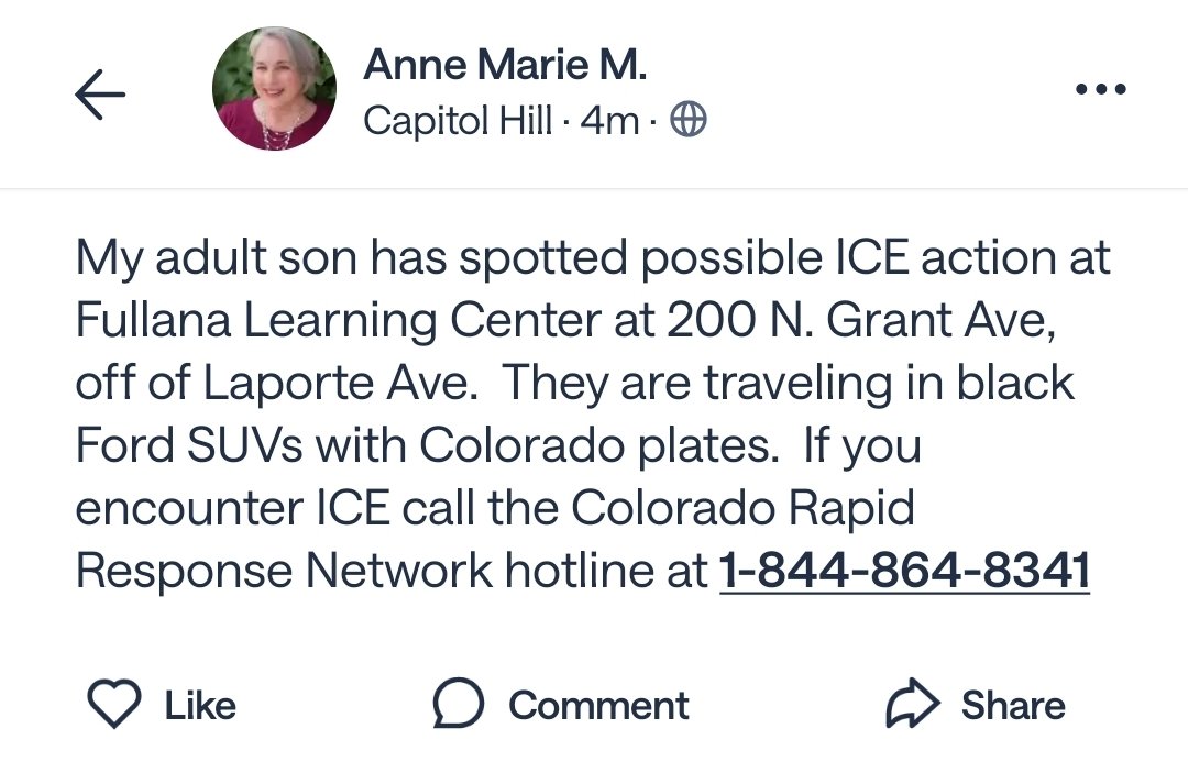Kates_opinion's tweet photo. @ICEgov northern Colorado https://t.co/OY08sYCLkc