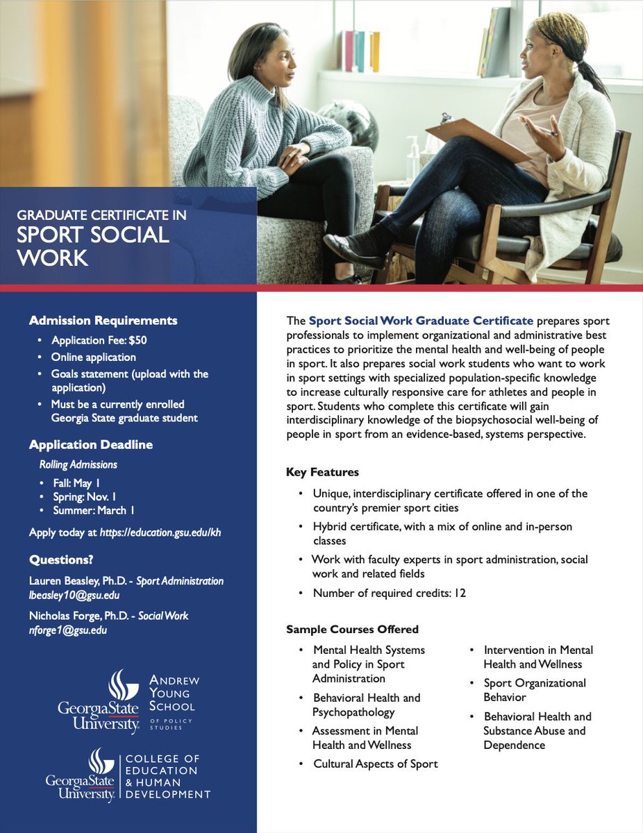 Georgia State Univ. Sport Administration Program tweet media