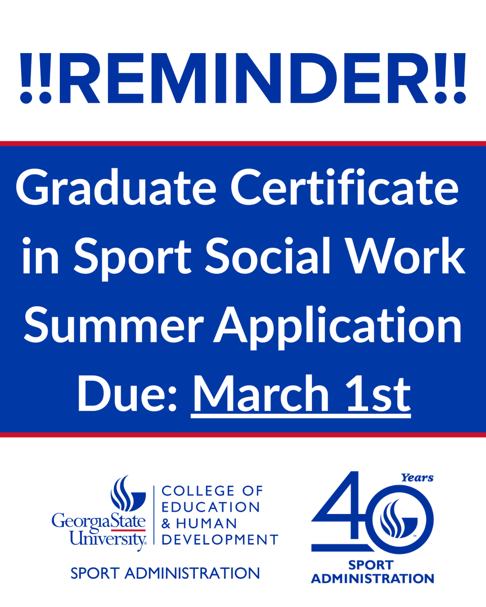 Georgia State Univ. Sport Administration Program tweet media