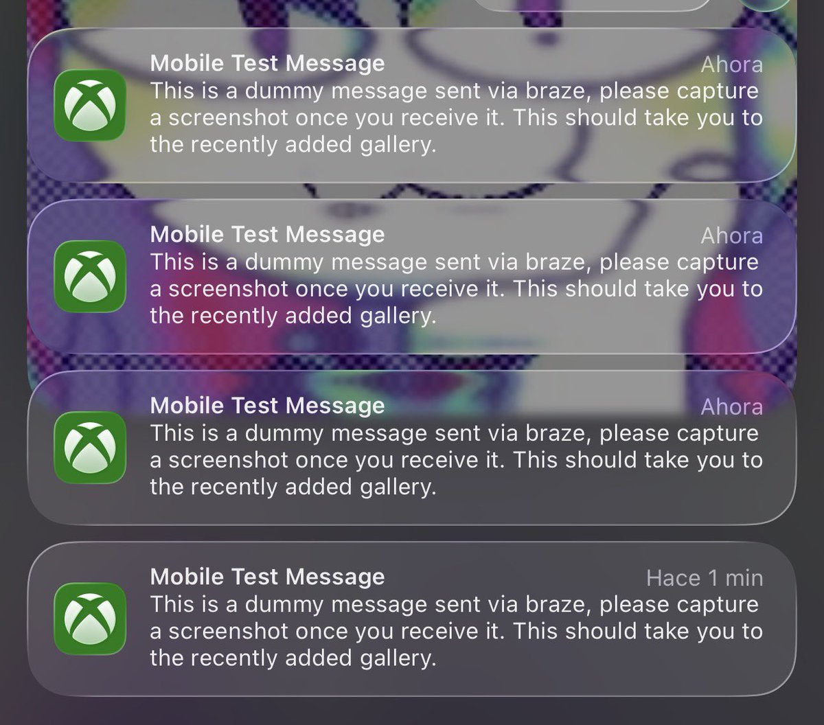 malggtz's tweet photo. @XboxMexico  aah con que probando mensajes de Braze en producción? https://t.co/lCewuX9Z7n