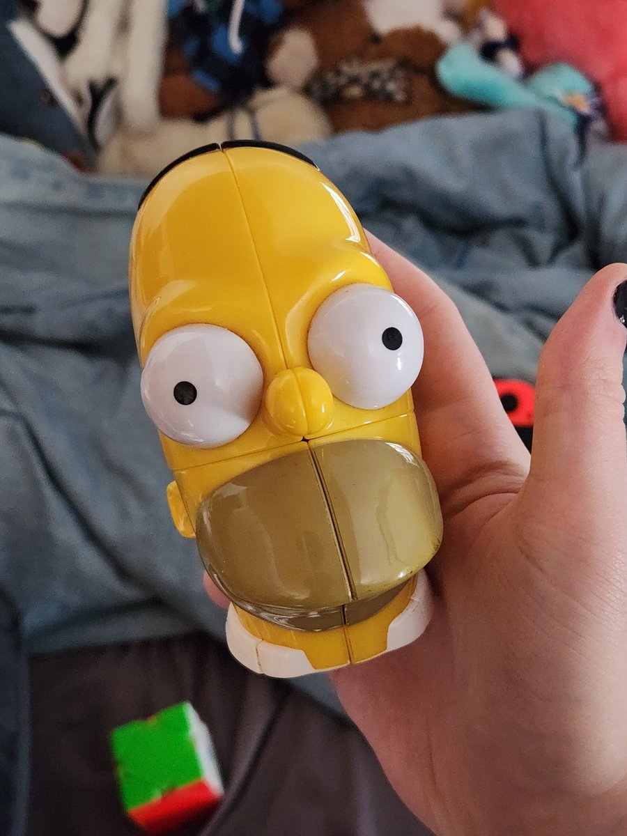 meatsweatmcgee's tweet photo. found my homer simpson rubiks cube https://t.co/7VlCHWUAxd